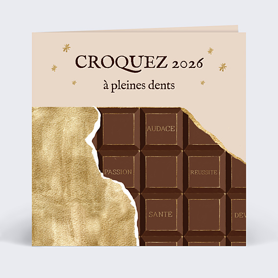 Carte de Voeux Entreprise Chocolat Succès