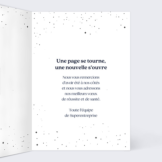 Carte de vœux entreprise Pluie de succès Intérieur Droit