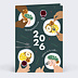 Carte de vœux entreprise Repas