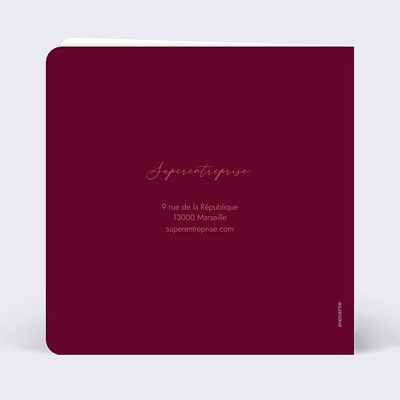 Carte de Voeux Entreprise Burgundy classic