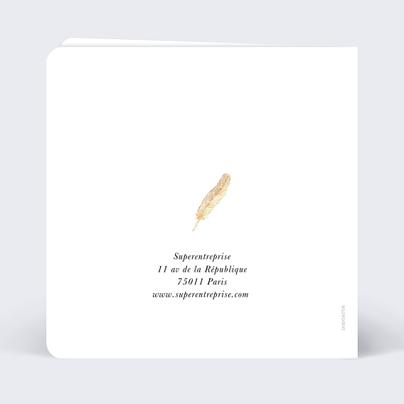 Carte de vœux entreprise À Nous d’Écrire Verso