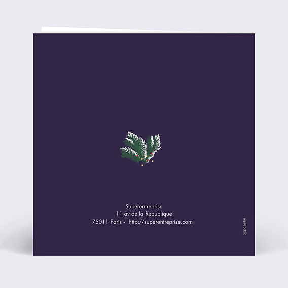 Carte de vœux entreprise Agence Immobilière Verso