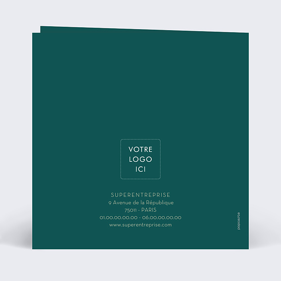 Carte de vœux entreprise Année Pleine d'Énergie Verso