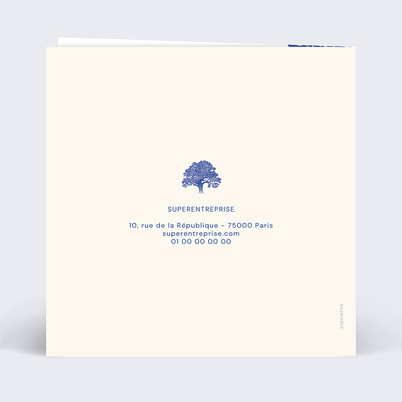 Carte de vœux entreprise Arbre de vie Verso