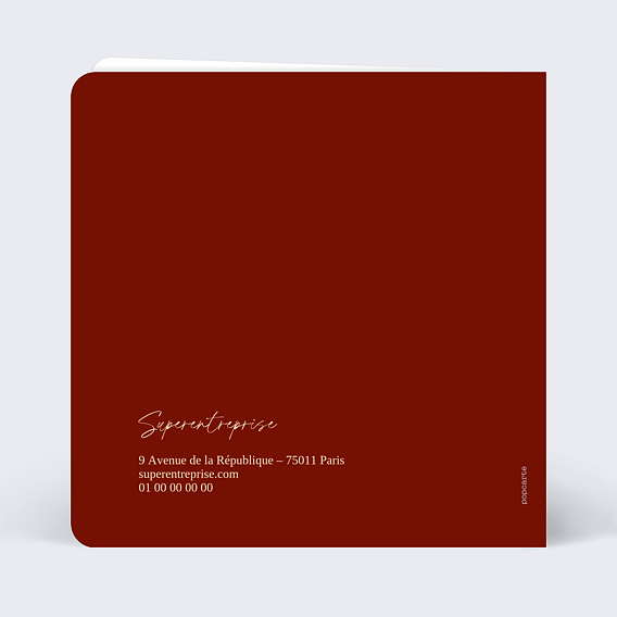 Carte de vœux entreprise Artifices Verso