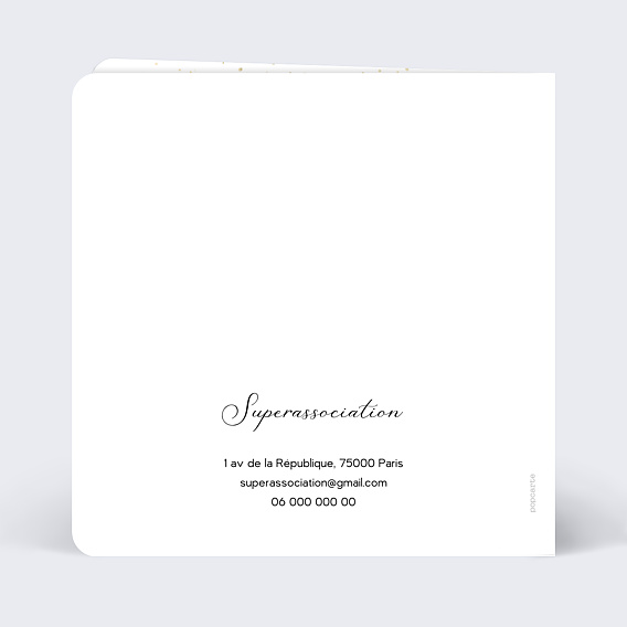 Carte de vœux entreprise Association Caritative Verso