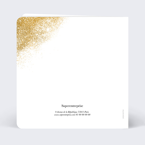 Carte de vœux entreprise Bonne Année Avec Logo Verso