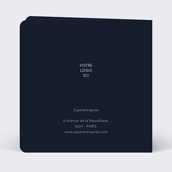 Carte de vœux entreprise Boucles Verso