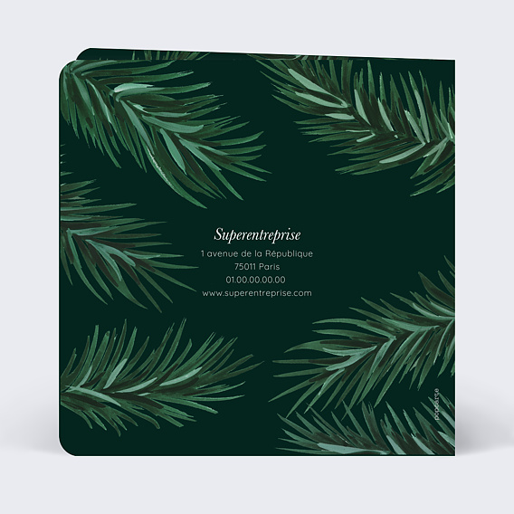 Carte de vœux entreprise Boules de Noël Ornements Verso