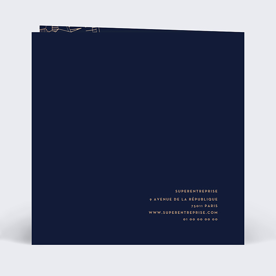 Carte de vœux entreprise Boussole Verso