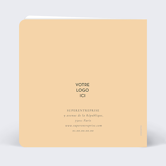 Carte de vœux entreprise Cachemire Verso