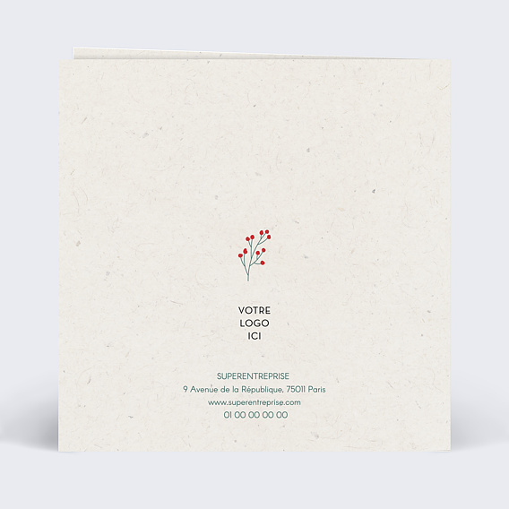 Carte de vœux entreprise Cadre Photo Verso