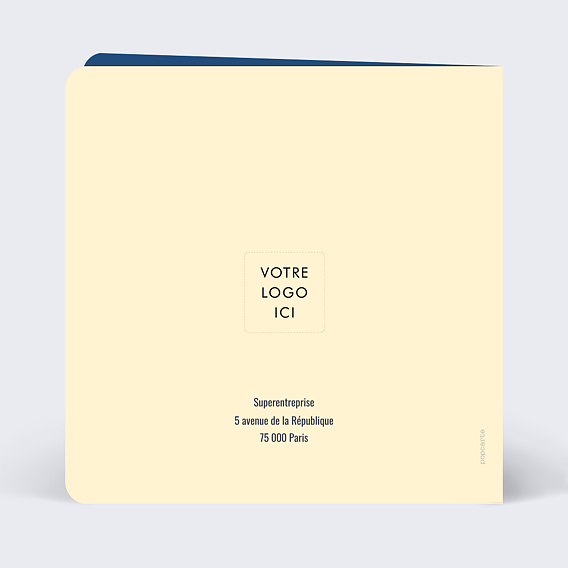 Carte de vœux entreprise Chiffres cachés Verso