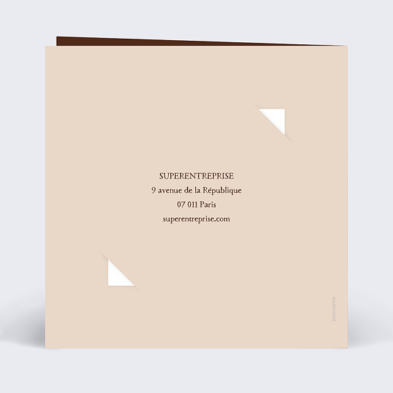 Carte de vœux entreprise Chocolat Succès Verso