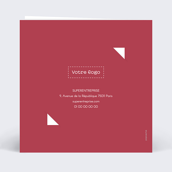 Carte de vœux entreprise Cultiver avec graines Verso