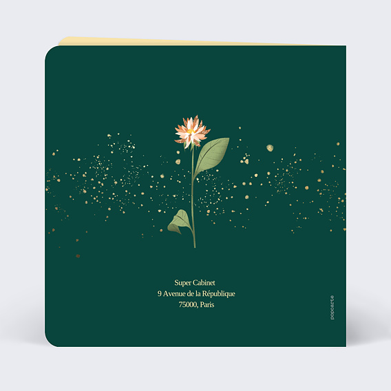 Carte de vœux entreprise Cycle Floraison Verso