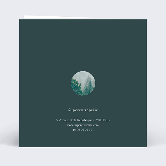 Carte de vœux entreprise Dame Nature Verso