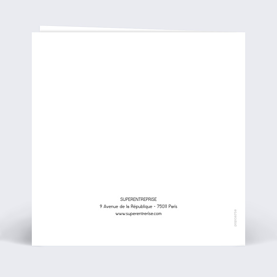 Carte de vœux entreprise Décalage Verso