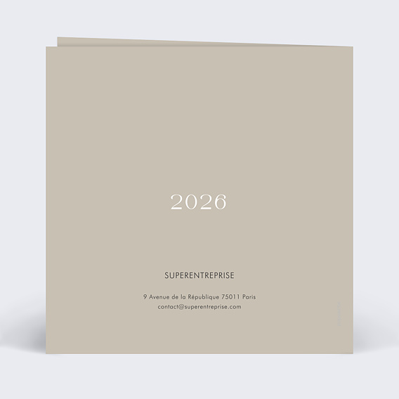 Carte de vœux entreprise Découpe Marque-Page Verso