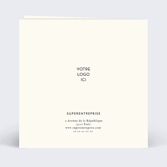 Carte de vœux entreprise Diagramme Festif Verso