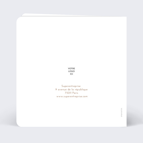 Carte de vœux entreprise Effervescence Verso