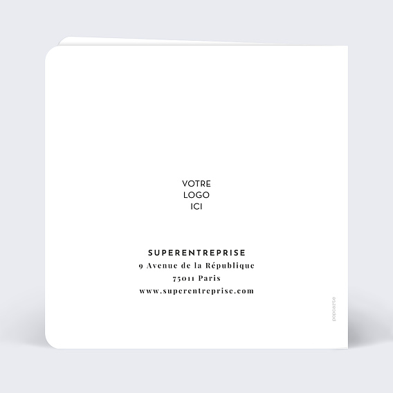 Carte de vœux entreprise Efficacité Verso