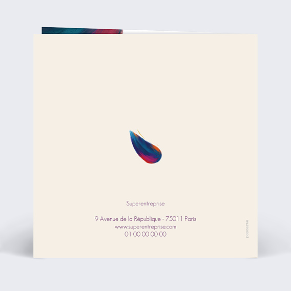 Carte de vœux entreprise Empreinte Verso