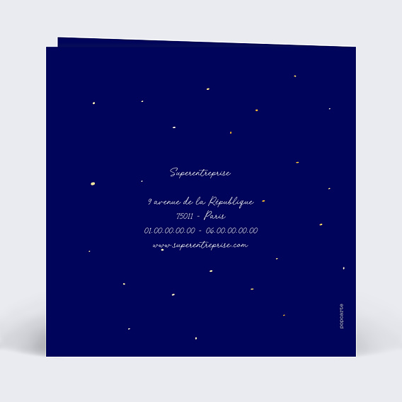 Carte de vœux entreprise Équipe Gagnante Verso