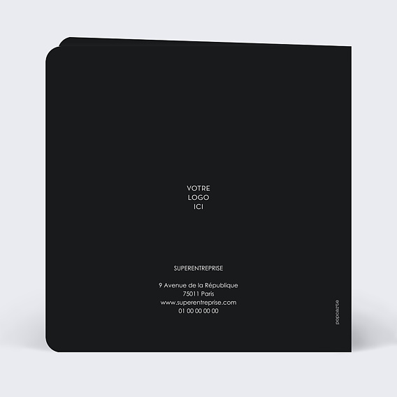 Carte de vœux entreprise Explosion Futuriste Verso