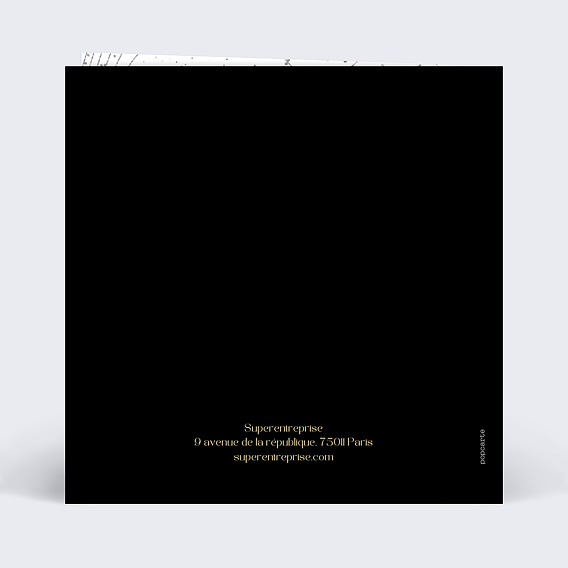 Carte de vœux entreprise Explosion organique foncée Verso