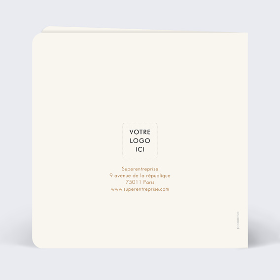 Carte de vœux entreprise Explosion Verso