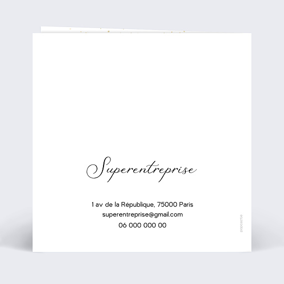 Carte de vœux entreprise Focus Équipe Verso