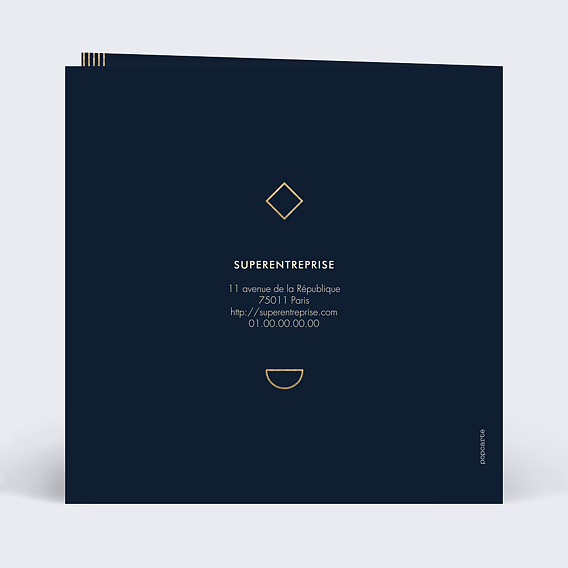 Carte de vœux entreprise Géométrique Verso