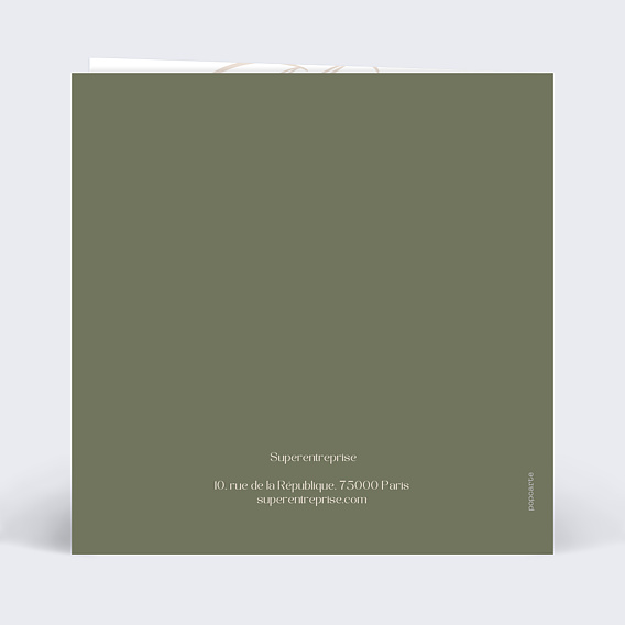 Carte de vœux entreprise Héritage Verso