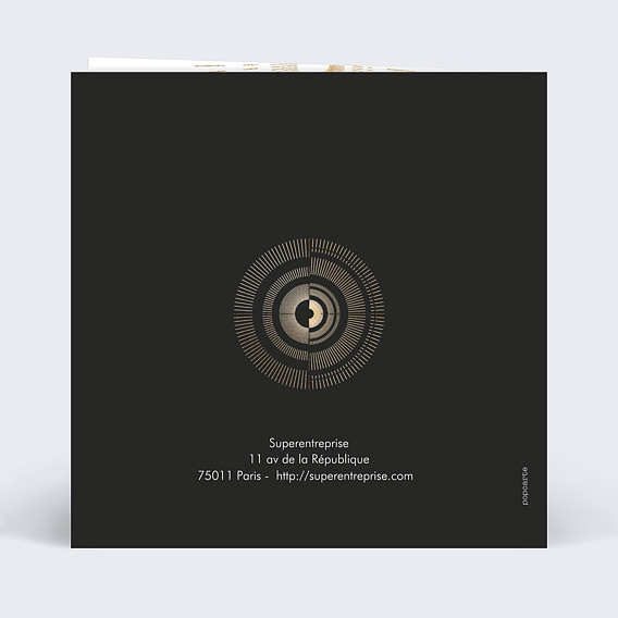 Carte de vœux entreprise Horloge Verso