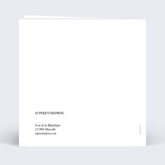 Carte de vœux entreprise Immobilier boule à neige Verso