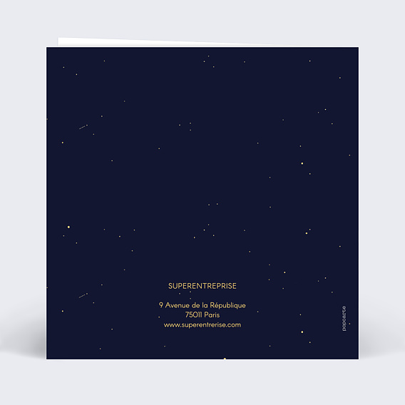 Carte de vœux entreprise La direction Verso