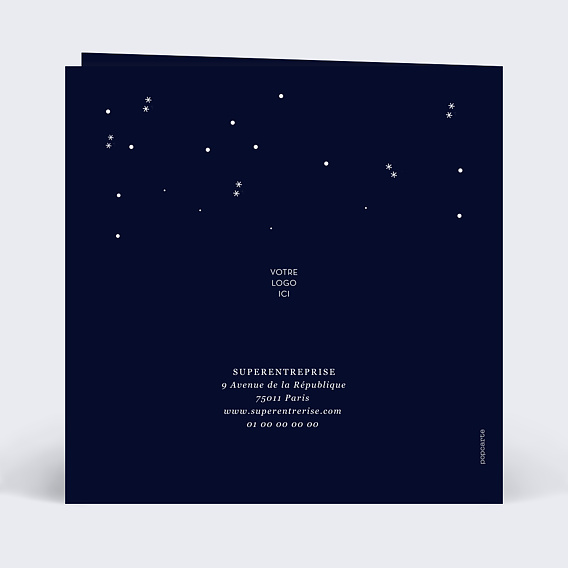 Carte de vœux entreprise Laboratoire  Verso