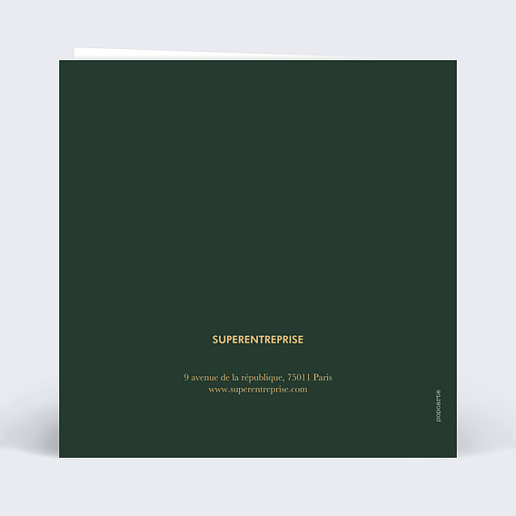 Carte de vœux entreprise Mains planète Verso