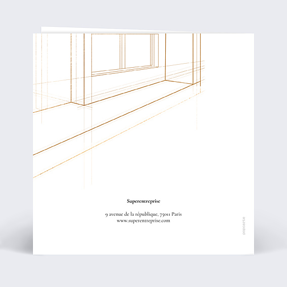 Carte de vœux entreprise Maquette réalité Verso
