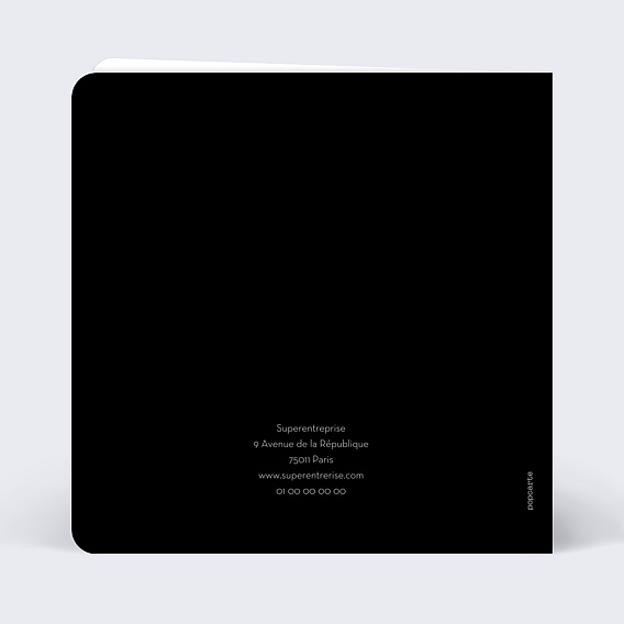 Carte de vœux entreprise Minimaliste Verso