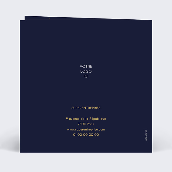 Carte de vœux entreprise Montgolfière Verso