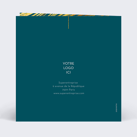 Carte de vœux entreprise Mouvement Verso