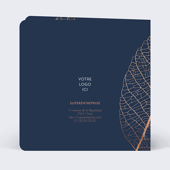 Carte de vœux entreprise Nervures Verso