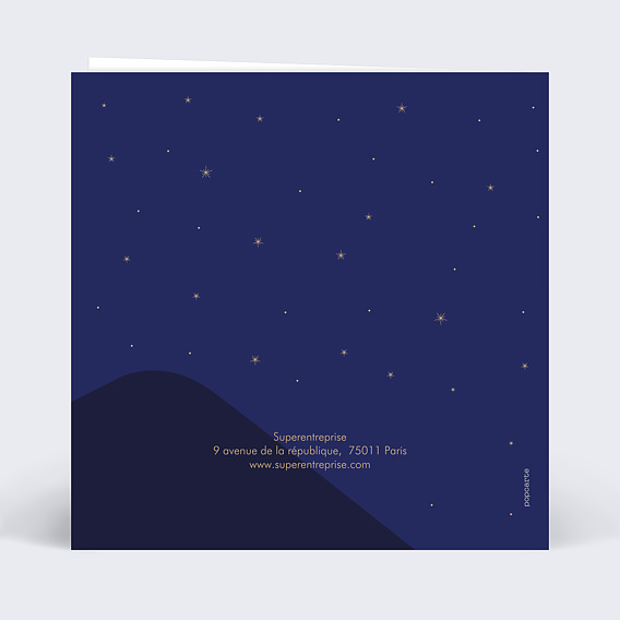 Carte de vœux entreprise Objectif pas Verso