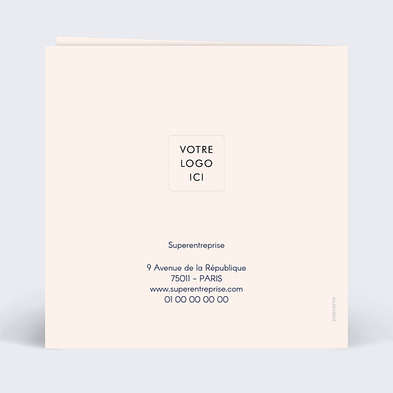 Carte de vœux entreprise Ombré Verso