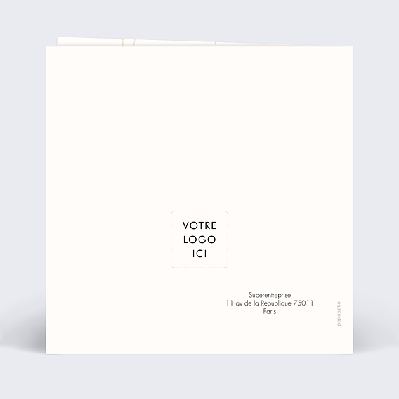 Carte de vœux entreprise Original photo équipe Verso