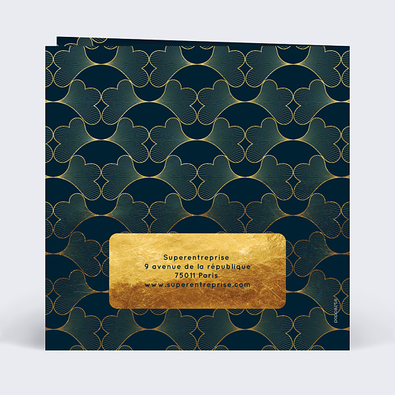 Carte de vœux entreprise Pagne Verso