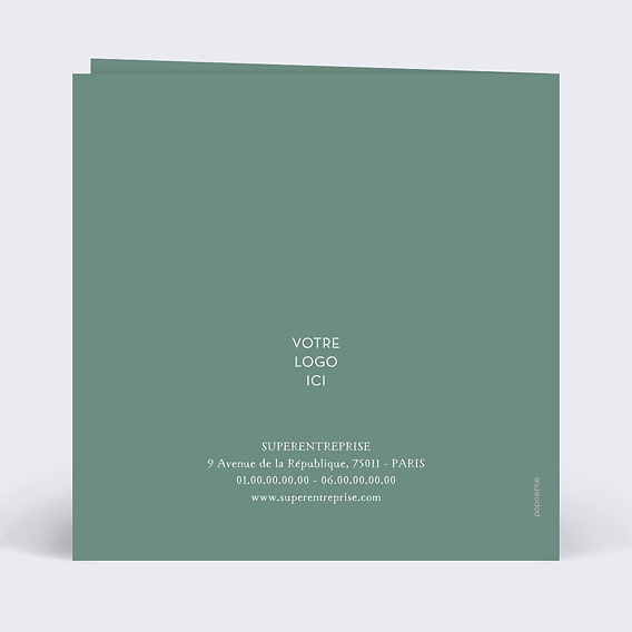 Carte de vœux entreprise Pantone Verso