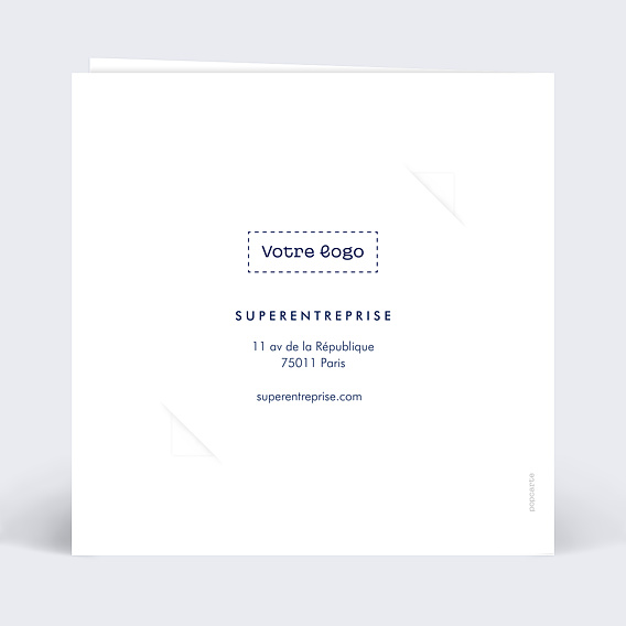 Carte de vœux entreprise Peinture éclatante avec chocolat Verso